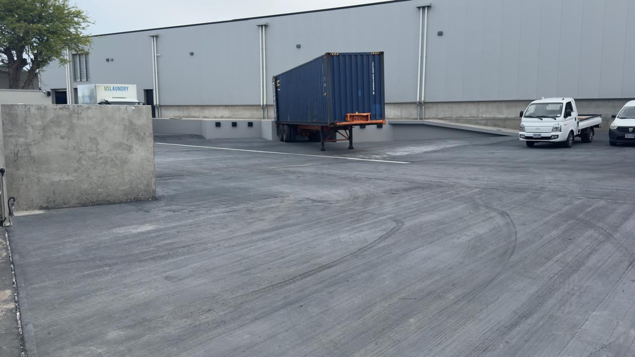 US Laundry — completed container parking area